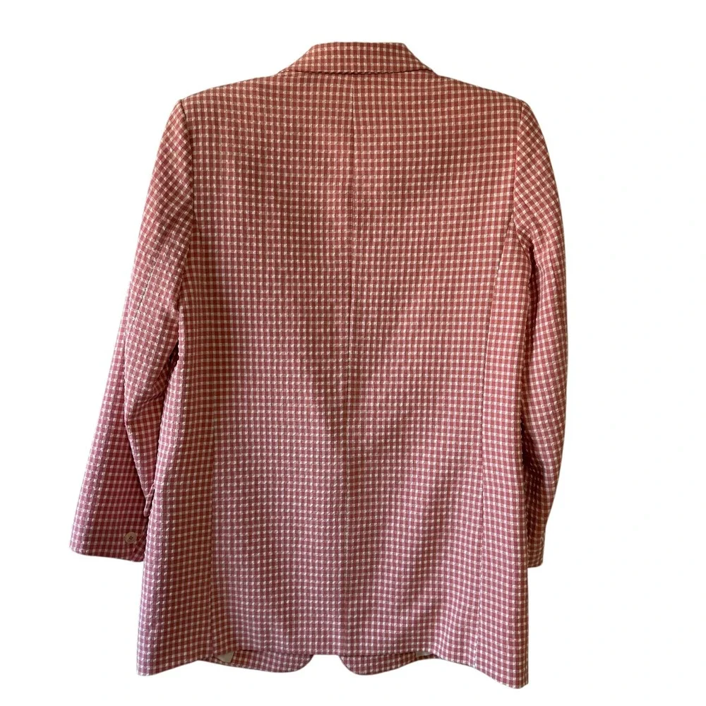 Vintage‎ Gingham Textured Blazer Unisex